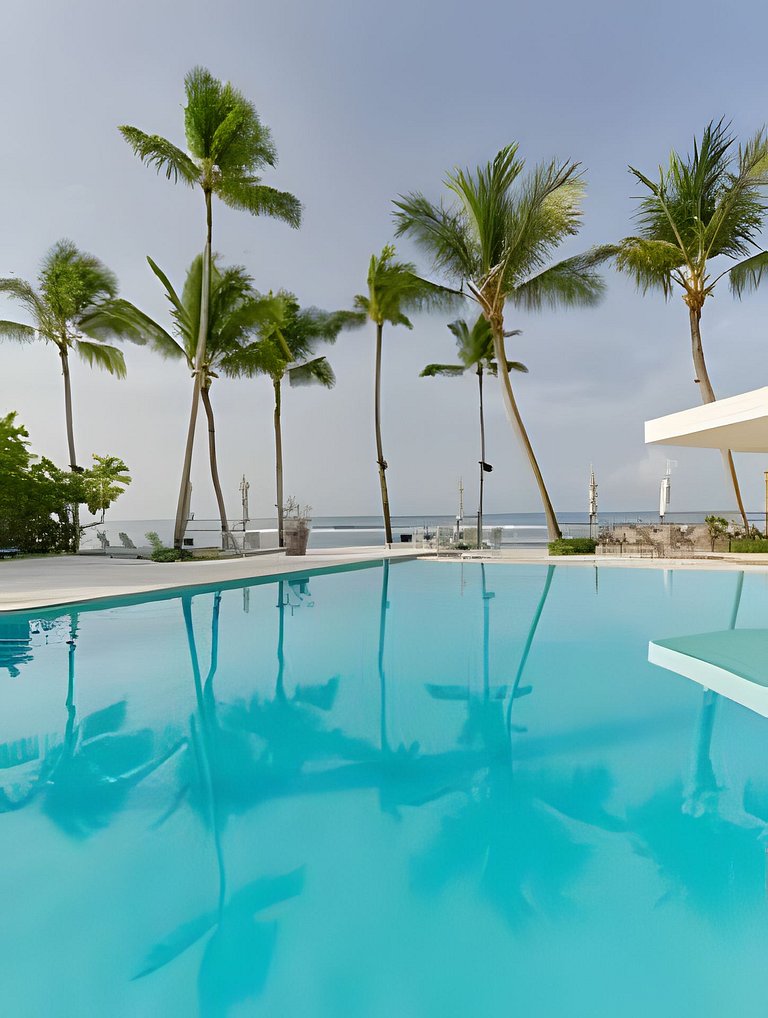 Caribbean Golden Sunset View,1BDRM Beachfront Apt.