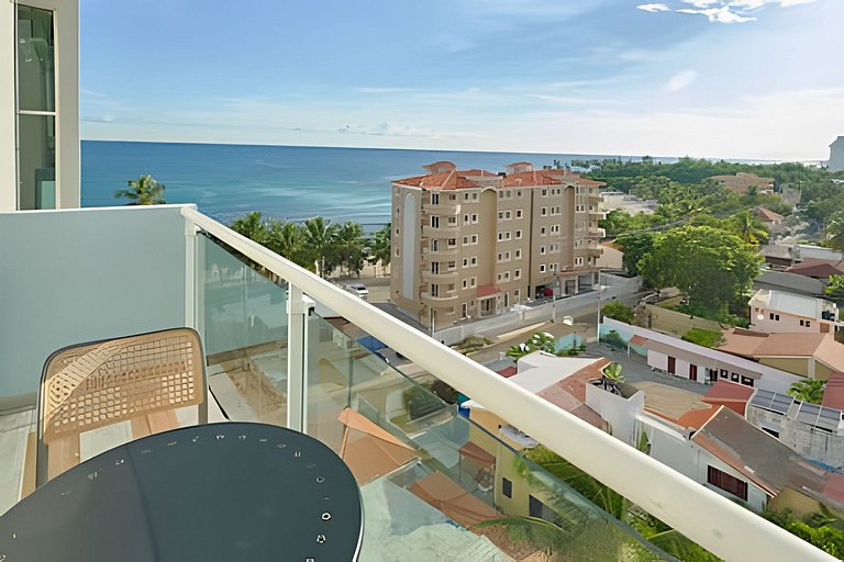 Beachside 1BDR Dreamy Apt.| BBQ + Pool & Sea View