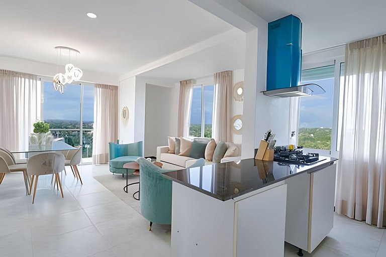 Beachside 1BDR Dreamy Apt.| BBQ + Pool & Sea View
