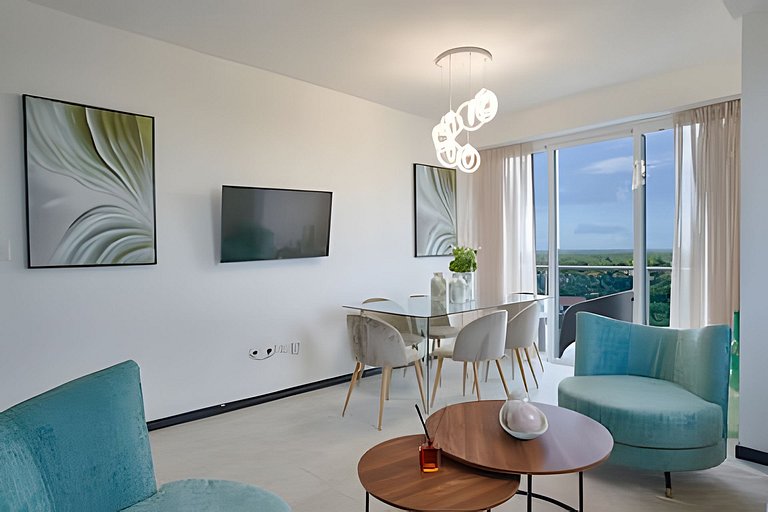 Beachside 1BDR Dreamy Apt.| BBQ + Pool & Sea View