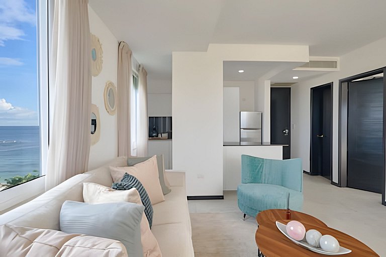 Beachside 1BDR Dreamy Apt.| BBQ + Pool & Sea View