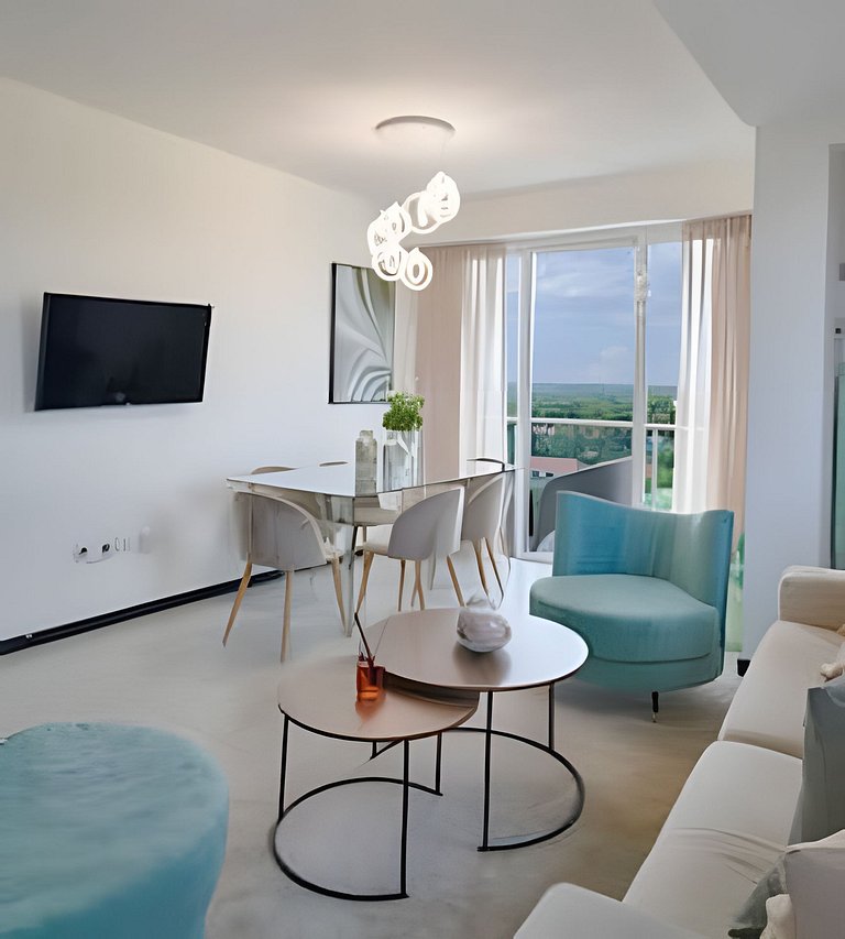 Beachside 1BDR Dreamy Apt.| BBQ + Pool & Sea View